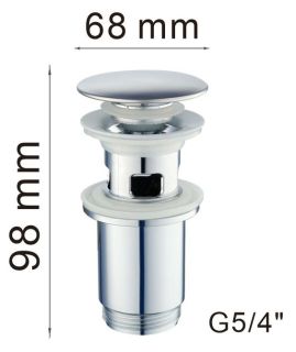 Донный клапан Haiba HB65-3 хром